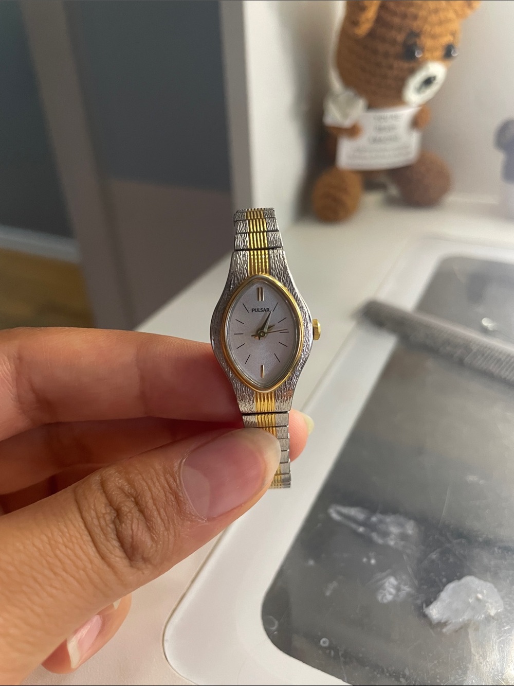 Pulsar Two-Tone Women's Watch with White Dial